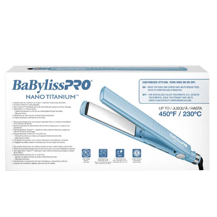 Alisadora Babyliss Pro Nano Titanium Plancha Digital Bivoltaje