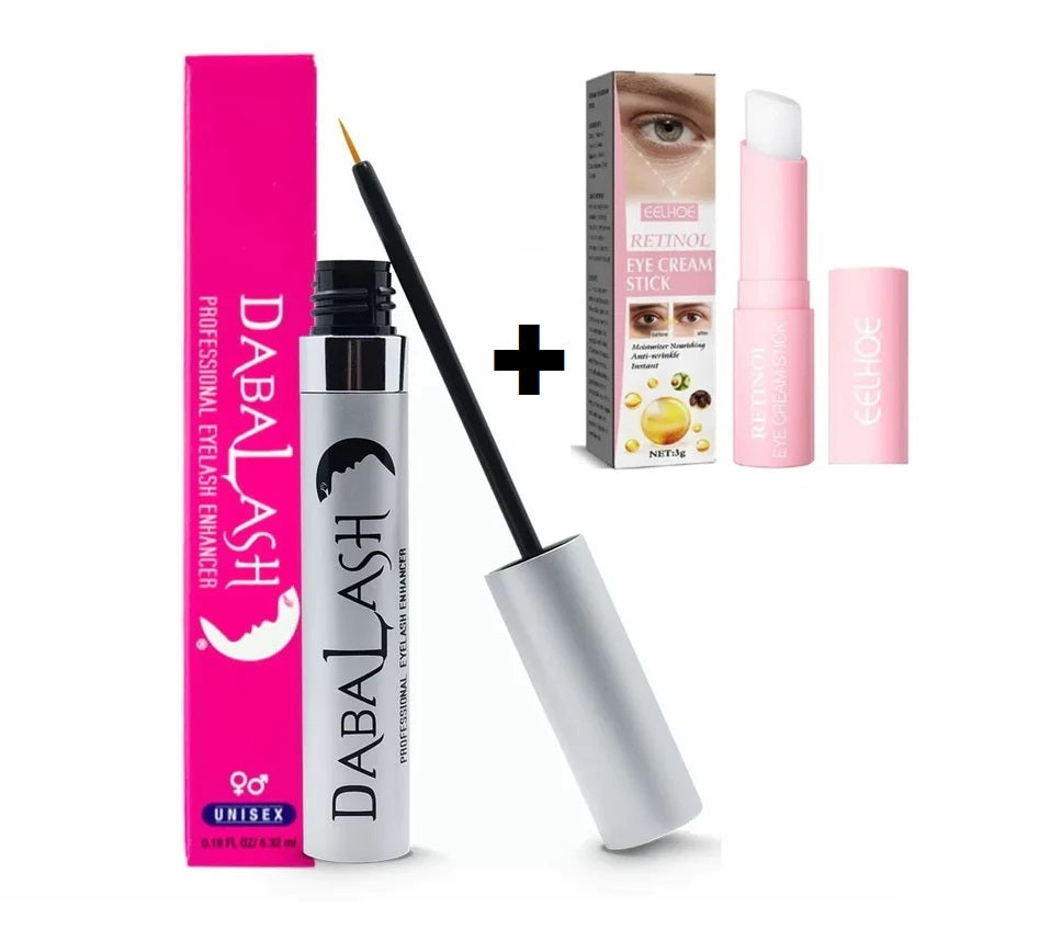 Dabalash Original Amplificador del Crecimiento de Pestañas y Cejas + Retinol Eye Cream Stick