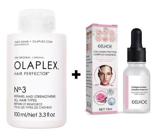 OLAPLEX N°3 Hair Perfector Tratamiento Capilar 100 ml + Serum Antiarrugas Facial Complex Essence Eelhoe